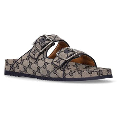 Gucci Gg Canvas Slide Sandals - vasre