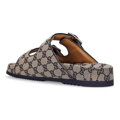 Gucci Gg Canvas Slide Sandals - vasre