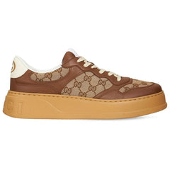 GUCCI GG Canvas leather-trimmed sneakers - vasre