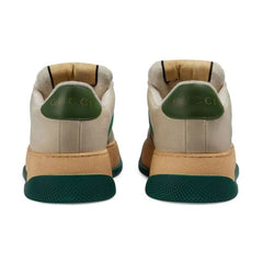 Gucci Screener low-top leather sneakers 'Cream White Green' - vasre