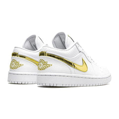 Nike Air Jordan 1 Retro Low 'White Metallic Gold' - vasre