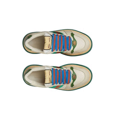 Gucci Screener low-top leather sneakers 'Cream White Green' - vasre