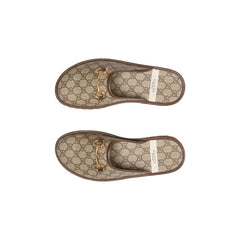 Gucci GG Supreme Horsebit-Detail Slippers - vasre