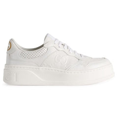 GUCCI Leather Monogram Sneakers - vasre