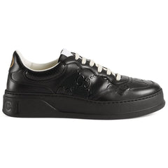 GUCCI Leather GG Embossed Sneakers 