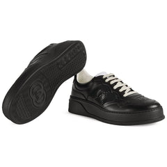 GUCCI Leather GG Embossed Sneakers 