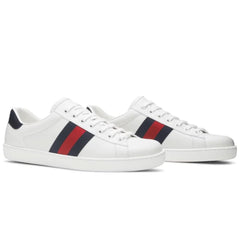 Gucci Ace Leather 'White Blue' - vasre