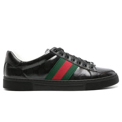 Gucci  Ace GG Crystal canvas sneakers 'Black' - vasre