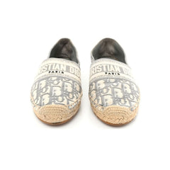 CHRISTIAN DIOR Oblique Embroidered Granville 15mm Espadrilles 37 Grey Stone - vasre