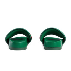 Gucci  Leather Logo Slides - vasre