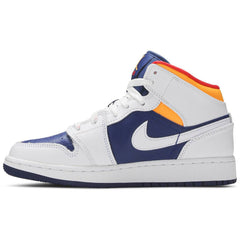 Air Jordan 1 Mid GS 'White Deep Royal Blue' - vasre
