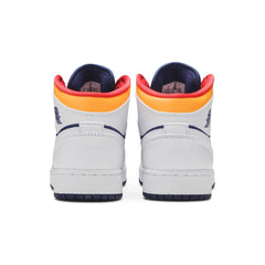 Air Jordan 1 Mid GS 'White Deep Royal Blue' - vasre
