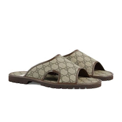 Gucci Men's GG Supreme Slide Sandal - vasre