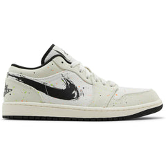 Air Jordan 1 Low 'Brushstroke Swoosh - Paint Splatter' - vasre