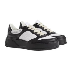 Gucci Wmns GG Embossed Sneaker 'Black White' - vasre