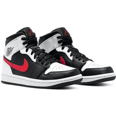 Air Jordan 1 Mid Black Chile Red White - vasre