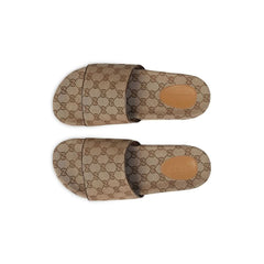 Gucci GG Supreme print slides - vasre